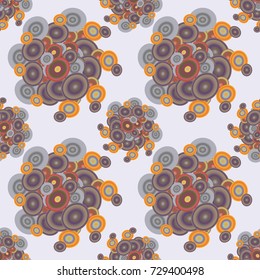 Seamless texture with colored circle pattern for background.