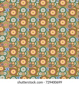 Seamless texture with colored circle pattern for background.
