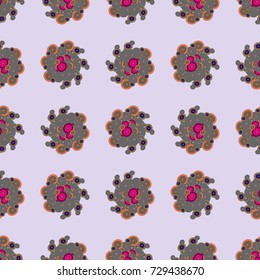 Seamless texture with colored circle pattern for background.