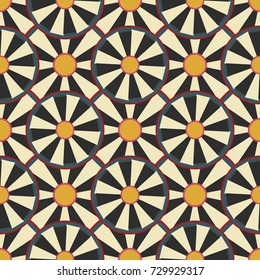 Seamless texture with colored circle pattern for background.