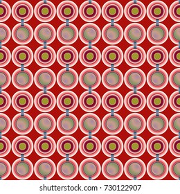 Seamless texture with colored circle pattern for background.