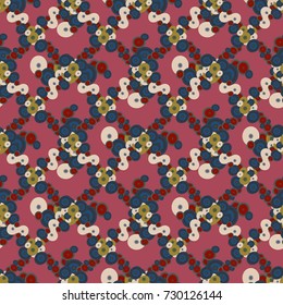 Seamless texture with colored circle pattern for background.