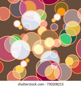 Seamless texture with colored circle pattern for background.