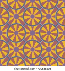 Seamless texture with colored circle pattern for background.