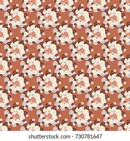 Seamless texture with colored circle pattern for background.