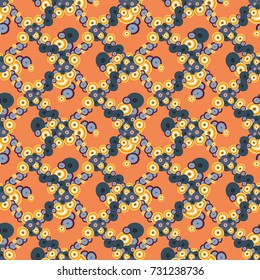 Seamless texture with colored circle pattern for background.