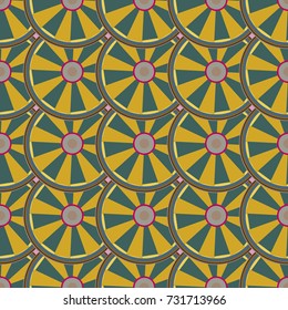 Seamless texture with colored circle pattern for background.