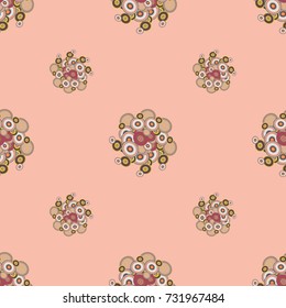Seamless texture with colored circle pattern for background.