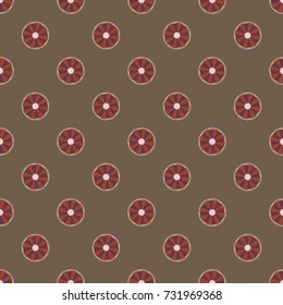 Seamless texture with colored circle pattern for background.
