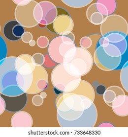 Seamless texture with colored circle pattern for background.