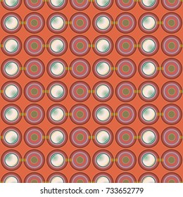 Seamless texture with colored circle pattern for background.