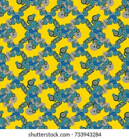 Seamless texture with colored circle pattern for background.