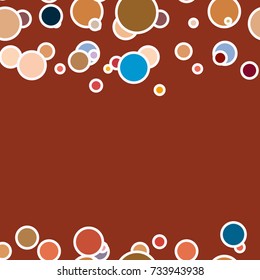 Seamless texture with colored circle pattern for background.