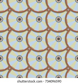 Seamless texture with colored circle pattern for background.