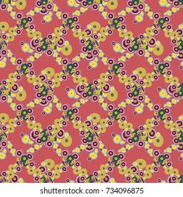 Seamless texture with colored circle pattern for background.