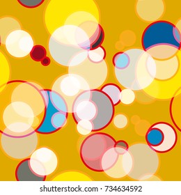 Seamless texture with colored circle pattern for background.