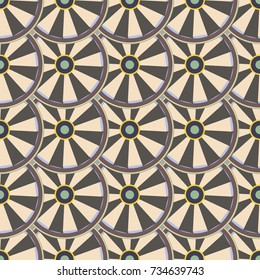 Seamless texture with colored circle pattern for background.