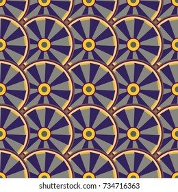 Seamless texture with colored circle pattern for background.