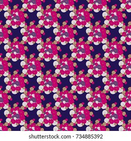 Seamless texture with colored circle pattern for background.