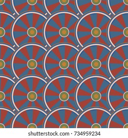 Seamless texture with colored circle pattern for background.