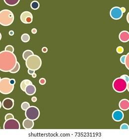 Seamless texture with colored circle pattern for background.