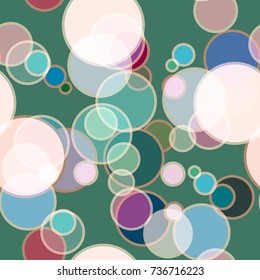 Seamless texture with colored circle pattern for background.