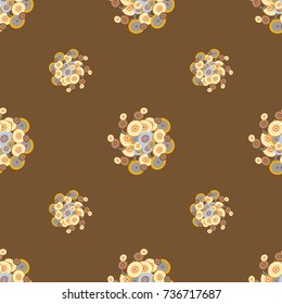 Seamless texture with colored circle pattern for background.