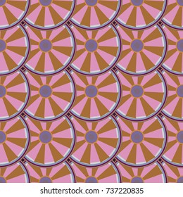 Seamless texture with colored circle pattern for background.