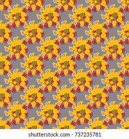 Seamless texture with colored circle pattern for background.