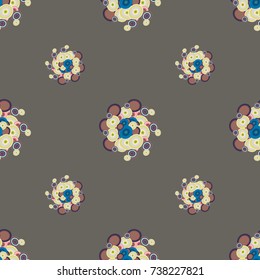 Seamless texture with colored circle pattern for background.