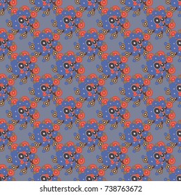 Seamless texture with colored circle pattern for background.