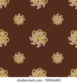 Seamless texture with colored circle pattern for background.