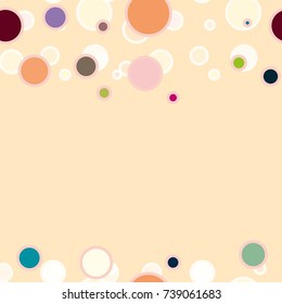 Seamless texture with colored circle pattern for background.