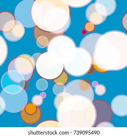 Seamless texture with colored circle pattern for background.