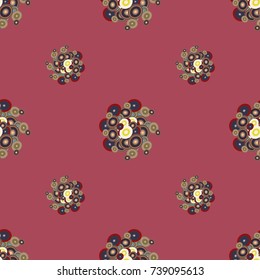 Seamless texture with colored circle pattern for background.