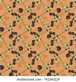 Seamless texture with colored circle pattern for background.