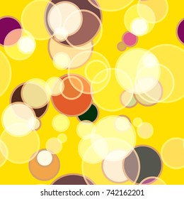 Seamless texture with colored circle pattern for background.