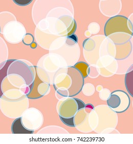 Seamless texture with colored circle pattern for background.