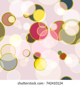 Seamless texture with colored circle pattern for background.