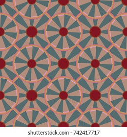 Seamless texture with colored circle pattern for background.
