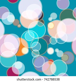 Seamless texture with colored circle pattern for background.