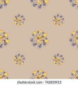 Seamless texture with colored circle pattern for background.