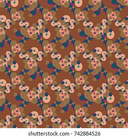 Seamless texture with colored circle pattern for background.