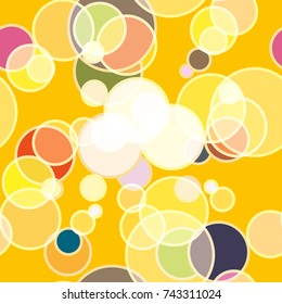 Seamless texture with colored circle pattern for background.