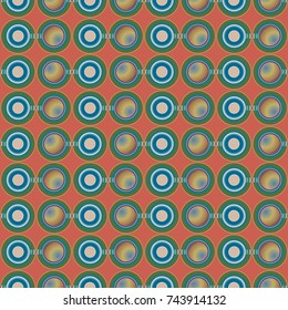 Seamless texture with colored circle pattern for background.