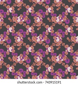 Seamless texture with colored circle pattern for background.
