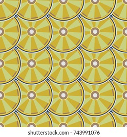 Seamless texture with colored circle pattern for background.