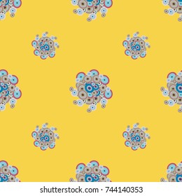 Seamless texture with colored circle pattern for background.