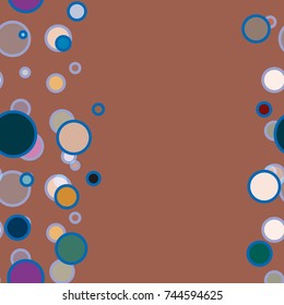 Seamless texture with colored circle pattern for background.