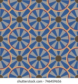 Seamless texture with colored circle pattern for background.